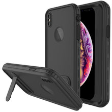 Charger l&#39;image dans la galerie, iPhone XS Max Waterproof Case, Punkcase [KickStud Series] Armor Cover [Black] (Color in image: Black)
