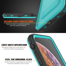 Charger l&#39;image dans la galerie, iPhone XS Max Waterproof Case, Punkcase [KickStud Series] Armor Cover [Teal] (Color in image: Black)
