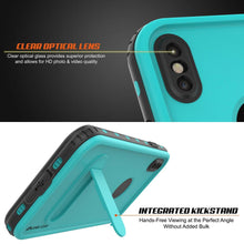 Charger l&#39;image dans la galerie, iPhone XS Waterproof Case, Punkcase [KickStud Series] Armor Cover [Teal] (Color in image: Pink)
