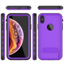 Charger l&#39;image dans la galerie, iPhone XS Waterproof Case, Punkcase [KickStud Series] Armor Cover [Purple] (Color in image: Red)
