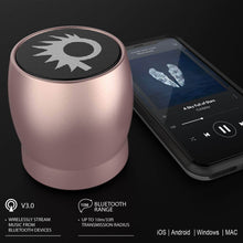 Load image into Gallery viewer, Punkcase ROCKER Portable Wireless Bluetooth Speaker for iPhone/Android [Rose Gold] 
