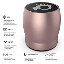 Load image into Gallery viewer, Punkcase ROCKER Portable Wireless Bluetooth Speaker for iPhone/Android [Rose Gold] 
