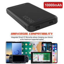 Charger l&#39;image dans la galerie, PunkCase PowerBank 10000mah Battery Pack for iPhone X/XS/Max/XR / 11/10, iPad, Samsung Galaxy S10 / S9 and Many More [Black] 
