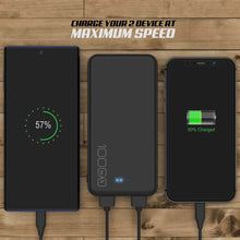 Charger l&#39;image dans la galerie, PunkCase PowerBank 10000mah Battery Pack for iPhone X/XS/Max/XR / 11/10, iPad, Samsung Galaxy S10 / S9 and Many More [Black] 
