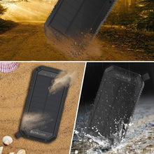 Load image into Gallery viewer, PunkCase Solar Wireless PowerBank 20000mah Battery Pack for iPhone X/XS/Max/XR / 11/10, iPad, Samsung Galaxy S10 / S9 and Many More [Black] 
