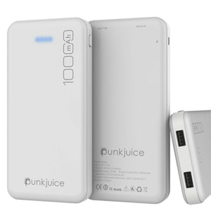 PunkCase Wireless PowerBank Battery Pack for iPhone X/XS/Max/XR / 11/10, iPad, Samsung Galaxy S10 / S9 and Many More [White] (Color in image: White)