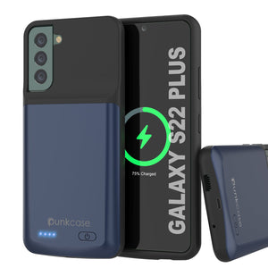 PunkJuice S22+ Plus Battery Case Blue - Portable Charging Power Juice Bank with 4800mAh (Color in image: Blue)