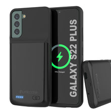 Charger l&#39;image dans la galerie, PunkJuice S22+ Plus Battery Case Black - Portable Charging Power Juice Bank with 4800mAh (Color in image: Black)
