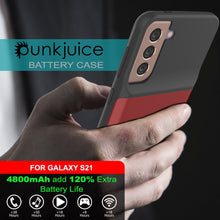 Charger l&#39;image dans la galerie, PunkJuice S21 Battery Case Red - Portable Charging Power Juice Bank with 4800mAh (Color in image: Blue)
