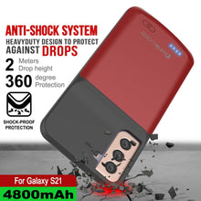 Charger l&#39;image dans la galerie, PunkJuice S21 Battery Case Red - Portable Charging Power Juice Bank with 4800mAh (Color in image: Black)
