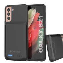 Charger l&#39;image dans la galerie, PunkJuice S21 Battery Case Black - Portable Charging Power Juice Bank with 4800mAh (Color in image: Black)
