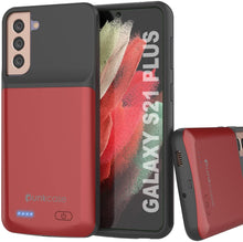 Load image into Gallery viewer, PunkJuice S21+ Plus Battery Case Red - Portable Charging Power Juice Bank with 6000mAh (Color in image: Red)
