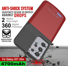 Charger l&#39;image dans la galerie, PunkJuice S21 Ultra Battery Case Red - Portable Charging Power Juice Bank with 4700mAh 
