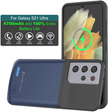 Charger l&#39;image dans la galerie, PunkJuice S21 Ultra Battery Case Blue - Portable Charging Power Juice Bank with 4700mAh 
