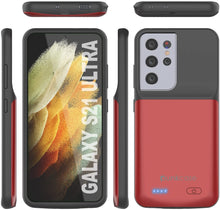 Charger l&#39;image dans la galerie, PunkJuice S21 Ultra Battery Case Red - Portable Charging Power Juice Bank with 4700mAh 
