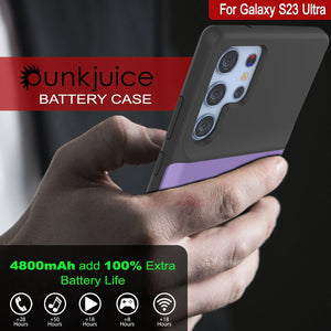 PunkJuice S23 Coque Batterie Ultra Violette - Banque de jus de charge portable avec 4800mAh