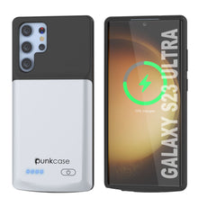 Load image into Gallery viewer, PunkJuice S23 Boîtier batterie ultra blanc - Banque de jus de puissance portable avec 4800mAh de charge.
