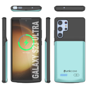 PunkJuice S23 Étui batterie ultra Teal - Banque de jus de chargement portable avec 4800mAh