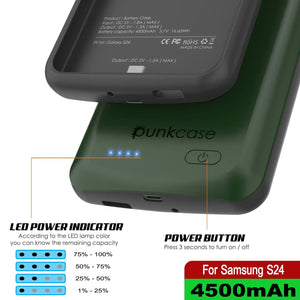 Étui de batterie PunkJuice S24 Vert - Banque de jus de charge portable avec 4500 mAh