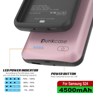 Étui de batterie PunkJuice S24 en or rose - Banque de jus de charge portable avec 4500 mAh