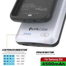 Charger l&#39;image dans la galerie, Étui de batterie PunkJuice S24 blanc - Banque de jus de charge portable avec 4500 mAh
