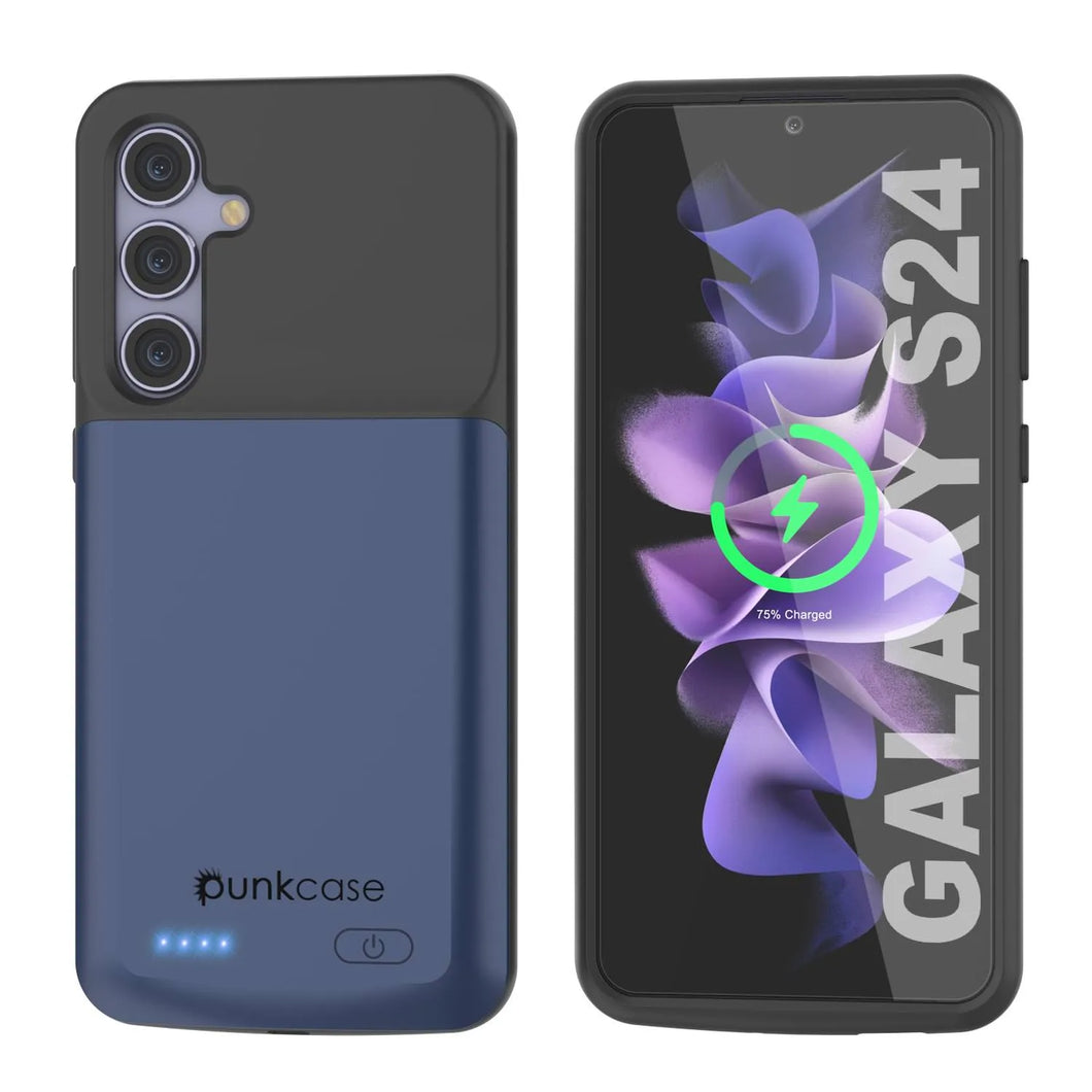 Étui de batterie PunkJuice S24 Bleu - Banque de jus de charge portable avec 4500 mAh