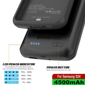 Étui de batterie PunkJuice S24 noir - Banque de jus de charge portable avec 4500 mAh