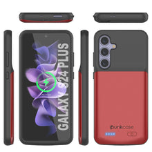 Load image into Gallery viewer, Étui de batterie PunkJuice S24+ Plus rouge – Banque de jus de charge portable avec 5000 mAh
