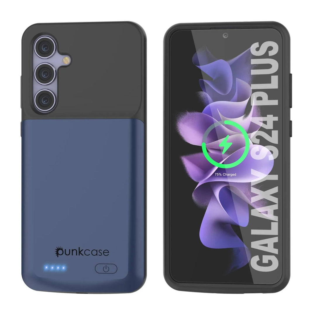 Étui de batterie PunkJuice S24+ Plus bleu - Banque de jus de charge portable avec 5000 mAh