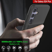 Load image into Gallery viewer, Étui de batterie PunkJuice S24+ Plus noir – Banque de jus de charge portable avec 5000 mAh
