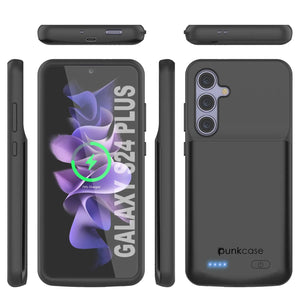 Étui de batterie PunkJuice S24+ Plus noir – Banque de jus de charge portable avec 5000 mAh