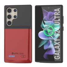 Load image into Gallery viewer, Étui de batterie PunkJuice S24 Ultra rouge - Banque de jus de charge portable avec 4500 mAh
