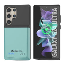 Load image into Gallery viewer, Étui de batterie PunkJuice S24 Ultra Teal - Banque de jus de charge portable avec 4500 mAh
