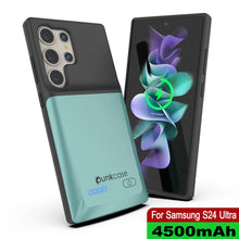 Load image into Gallery viewer, Étui de batterie PunkJuice S24 Ultra Teal - Banque de jus de charge portable avec 4500 mAh
