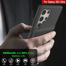 Load image into Gallery viewer, Étui de batterie PunkJuice S24 Ultra noir - Banque de jus de charge portable avec 4500 mAh
