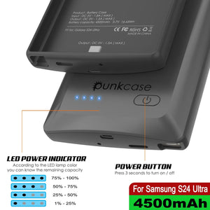 Étui de batterie PunkJuice S24 Ultra Gris - Banque de jus de charge portable avec 4500 mAh