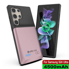 Load image into Gallery viewer, Étui de batterie PunkJuice S24 Ultra en or rose - Banque de jus de charge portable avec 4500 mAh
