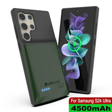 Load image into Gallery viewer, Étui de batterie PunkJuice S24 Ultra Vert - Banque de jus de charge portable avec 4500 mAh
