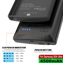 Load image into Gallery viewer, Étui de batterie PunkJuice S24 Ultra noir - Banque de jus de charge portable avec 4500 mAh
