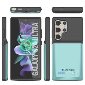 Étui de batterie PunkJuice S24 Ultra Teal - Banque de jus de charge portable avec 4500 mAh