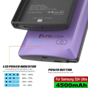 Étui de batterie PunkJuice S24 Ultra violet - Banque de jus de charge portable avec 4500 mAh