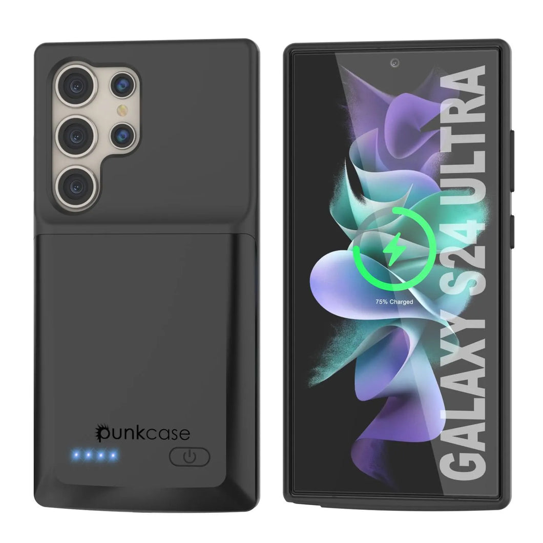 Étui de batterie PunkJuice S24 Ultra noir - Banque de jus de charge portable avec 4500 mAh