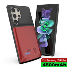 Load image into Gallery viewer, Étui de batterie PunkJuice S24 Ultra rouge - Banque de jus de charge portable avec 4500 mAh
