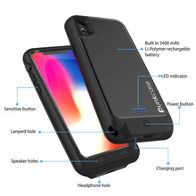 Charger l&#39;image dans la galerie, PunkJuice iPhone X Battery Case, Waterproof, IP68 Certified [Ultra Slim] [Black] (Color in image: rosegold)
