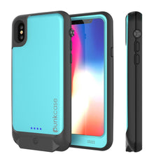 Charger l&#39;image dans la galerie, PunkJuice iPhone X Battery Case, Waterproof, IP68 Certified [Ultra Slim] [Teal] (Color in image: Teal)
