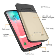 Charger l&#39;image dans la galerie, PunkJuice S10 Battery Case Gold - Fast Charging Power Juice Bank with 4700mAh (Color in image: Black)
