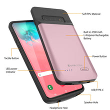 Charger l&#39;image dans la galerie, PunkJuice S10 Battery Case Rose - Fast Charging Power Juice Bank with 4700mAh (Color in image: Black)
