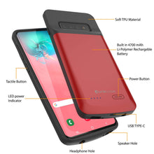 Charger l&#39;image dans la galerie, PunkJuice S10 Battery Case Red - Fast Charging Power Juice Bank with 4700mAh (Color in image: Black)
