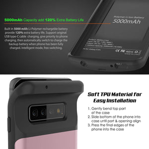 PunkJuice S10+ Plus Battery Case Rose - Fast Charging Power Juice Bank with 5000mAh (Color in image: Blue)