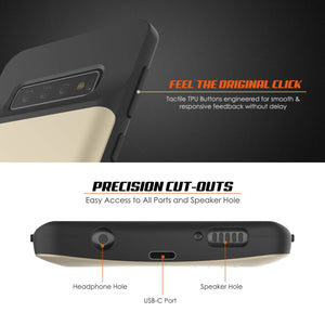 PunkJuice S10+ Plus Battery Case Gold - Fast Charging Power Juice Bank with 5000mAh (Color in image: Black)